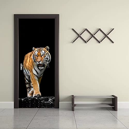 Tifege Door Decal Sticker - 3D Quote Wall Decals Animal Tiger Murals Wallpaper Diy Art Home Decor Decoration 30.3X78.7 Dm030 #TOP1