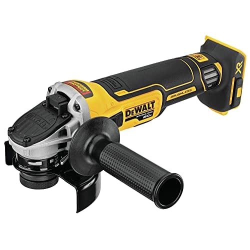 DEWALT 20V MAX* XR Angle Grinder with Kickback Brake, Slide Switch, 4-1/2-Inch, Tool Only (DCG405B)