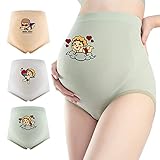 Shindn Maternity Underwear Funny Slogan High Waist Over Bump Seamless Support Maternity Panties Preg