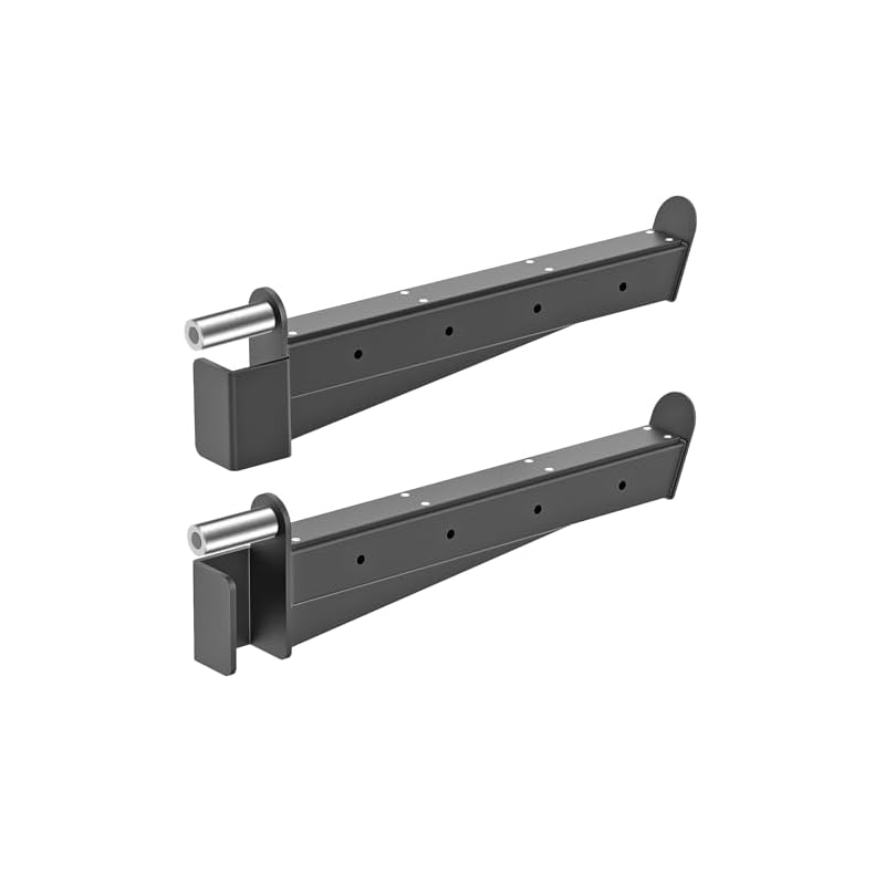 Kipika Safety Spotter Arms and J-Hooks for 2" x 2" and 3" x 3" Power Racks - Heavy Duty Barbell Holders and Catches with Rubber Pads - Power Rack Attachments for Squat, Bench Press and More - Image 10