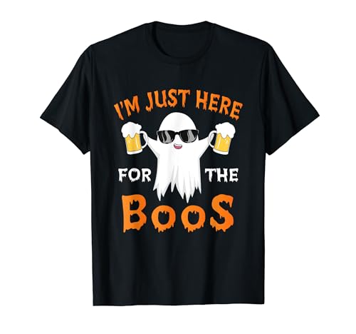 Solo estoy aquí por la fiesta de abucheos, divertido fantasma de Halloween Camiseta