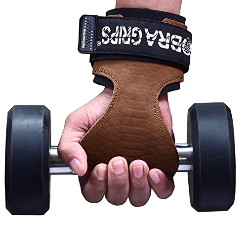 Image of Cobra Grips Weight Lifting Gloves with Adjustable Neoprene Padded Wrist Wraps - Heavy Duty Alternative to Power Lifting Hooks for Deadlifts