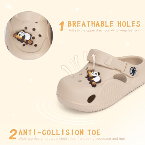 Image of Casazoe Toddler Boys Girls Cute Garden Clogs Kids Slip On Water Shoes EVA Lightweight Summer Slipper Slides Baby Comfort Sandals Children Outdoor Shower Beach Pool Play Shoes