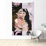 Qiaozai Mela-Nie Martinez Pink Tapestry Poster Wall Hanging Art For Bedroom Home Dorm Decor 60 X 40 Inch