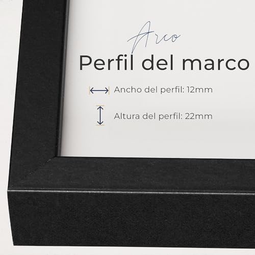 Miniatura 9 de Photoframe4you - Marcos 30x60 Cm - Negro - Acrílico Irrompible - Cuadro Minimalista De Mdf Para Pósters, Puzzles, Certificados Y Más - Decoración Moderna, Portarretratos Vertical Y Horizontal - Arco