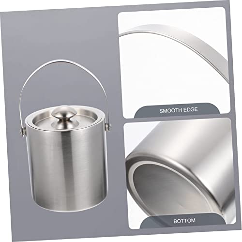 HANABASS Balde De Gelo Portátil Recipiente De Aço Inoxidável Recipientes De Banheira Portátil Com Ta