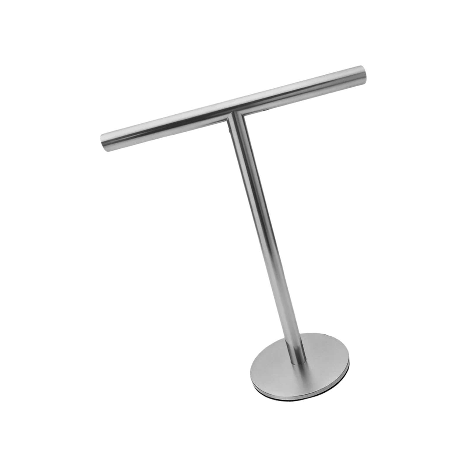 Jazuaiao Multipurpose Stainless Steel Towel Rack T Shape Round Base Sturdy Construction for Bathroom Kitchen Use Round Base Towel Rack