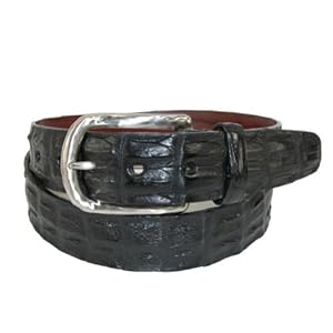 Mens 35MM Zimbabwe Nile Crocodile Belt Black 40 One Size