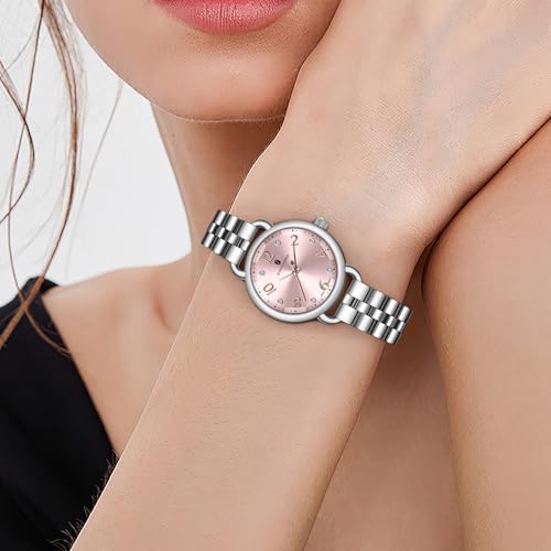 Image of Sapphero Ladies Watch Easy to Read Wristwatch, Women's Quartz Watch with Stainless Steel Strap, 5 ATM Waterproof, Classic Elegance Women Business Waterproof Watch