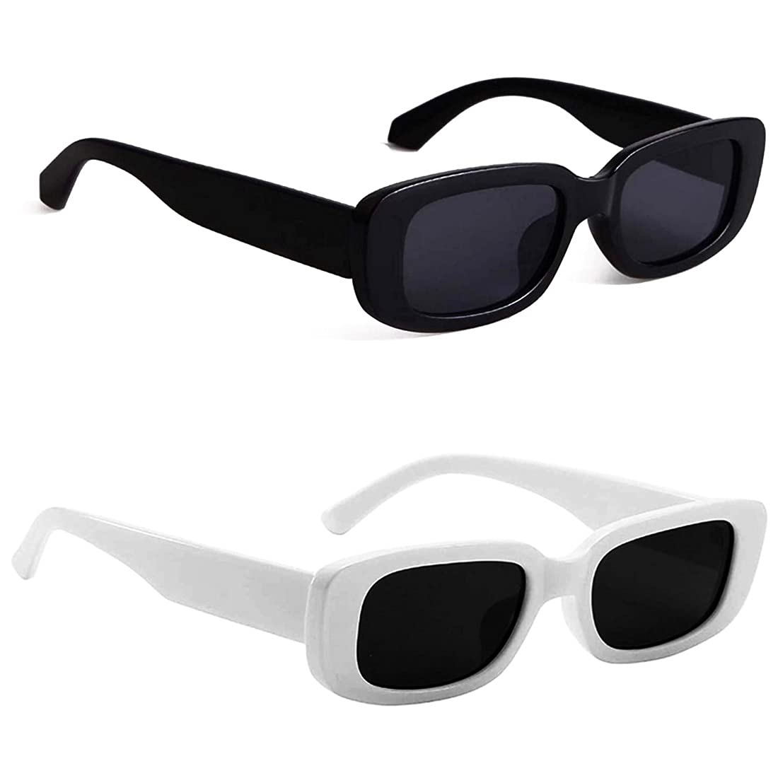 Rectangle Sunglasses for Women Retro Driving Glasses 90s Vintage Fashion Narrow Square Frame UV400 Protection Glasse-image-31