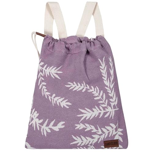 Sand Cloud Juniper Beach Towel Bag - 2-in-1 Convertible Quick Dry Sand Resistant Towel with Built-in Zipper Pocket - Compact & Lightweight for Beach Pool Gym & Travel - Turkish Organic Cotton
