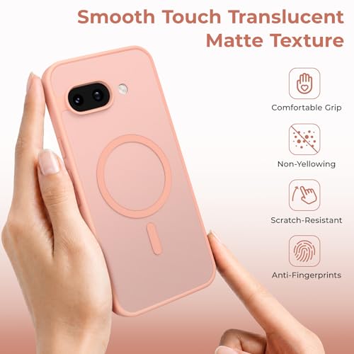 Coque mate translucide pour Google Pixel 9A antichoc rose - 4