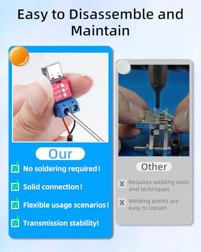 GELRHONR USB C PD Trigger Board Modul, PD/QC Decoy Board Schnellladung, Typ C auf 5 V/9 V/12 V/15 V/20 V mit Einstellbarer Spannung, für elektronische Tests, DIY (4er-Pack)
