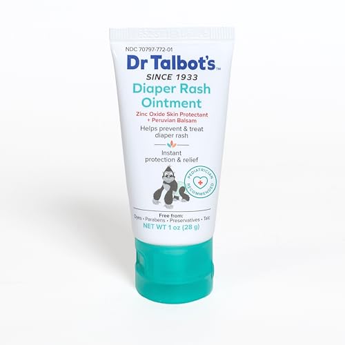 Dr. Talbot's Baby Diaper Rash Ointment - 1 oz - Zinc Oxide Skin Protectant with Peruvian Balsam - Treats and Prevents Rash