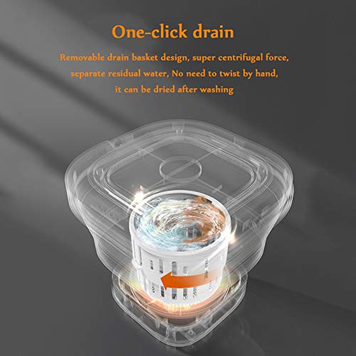 Compact Portable Washing Machine, Mini Foldable Electric Washer & Dryer, Energy-Saving Laundry Solution for Home & Travel, 110V-240V, Small Size, Lightweight