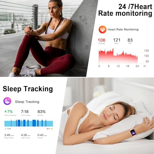 Image of Smart Watch 2026 NEW 1.91 inch Smartwatch for Men Women(Answer /Make Call),Fitness Watch with 110+ Sport Modes, Reloj Inteligente with Sleep Monitor /Heart Rate /Step /Calories /IP68,for Android iOS, Gold Pink