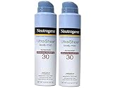 Neutrogena Ultra Sheer Body Mist Fullreach Sunscreen Spray Broad Spectrum SPF 30, Lightweight & Wate
