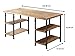 HOMELEGANCE Factory Metal Frame Writing Desk, Rustic Brown