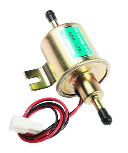 UNLRAE Electric Fuel Pump,Electric Fuel Pump 12v for Carburetor,Car Accessories 2.5-4psi Universal Inline Fuels Pump,Compatible Electronic Devices All 12 Volt Cars,Trucks,Boats,Carburetor,Lawnmower