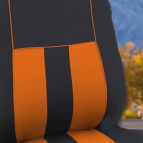 Miniatura 6 de FH Group Juego completo de fundas de asiento de automóvil a rayas llamativas, compatibles con bolsa de aire y listas para separar con alfombrillas