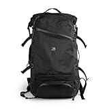 Lander Traveler Backpack, Outdoor 19 Inch Computer Bag, Crash pad computer protection, Airline Approved, Heavy Duty Water Resistant, 35 Liter Capacity - Black