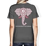 Southern Couture Alabama Crimson Tide Elephant Women's Classic Fit T-Shirt - Dark Heather, Large
