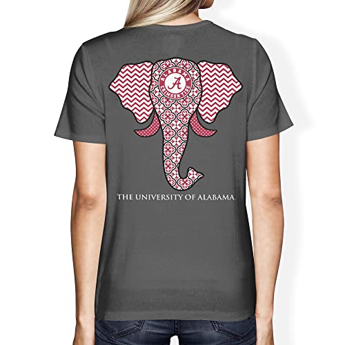 Southern Couture Alabama Crimson Tide Elephant Women's Classic Fit T-Shirt - Dark Heather, XX-Large