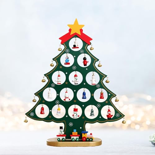 Garende Árvore de natal de madeira decoração de mesa mini decoração de árvore de natal engraçado enf