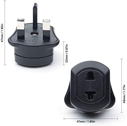 EU 2 Pin To UK 3 Pin Fused Adaptor Plug For Shaver/Toothbrush Q4U 1X Black adapter European to UK Adapter EU/US to UK Plug Adaptor