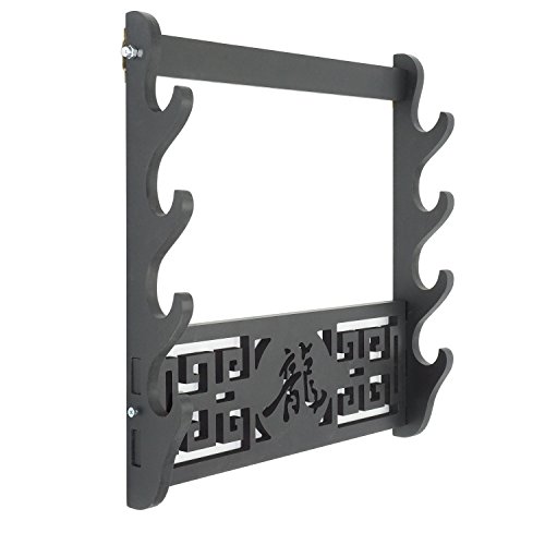 Eforlife 4 Tier Sword Holder Wall Mount Samurai Sword Rack Display Stand Katana Wakizashi Tanto Wall Hanger Sword Rack Four Layer Eforlife 4 Tier Sword Holder Wall Mount Samurai Sword Rack Display Stand Katana Wakizashi Tanto Wall Hanger Sword Rack Four Layer
