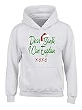 Awkward Styles Ugly Xmas Hoodies for Kids Youth Dear Santa I Can Explain Christmas Sweatshirt White...