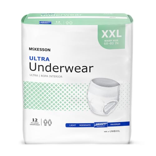 Image of McKesson Ultra Adult Incontinence Underwear, Heavy Absorbency, 80 in, 48 ct