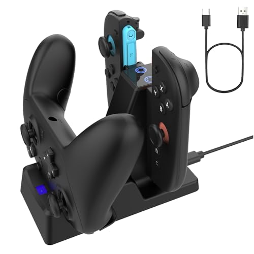 JDGPOKOO Rg[[[d Nintendo Switch 2 Pro/Joyconp Switch 2 Pro [dhbN Joy-Conp 3C1[d LEDCWP[^[Ə[dP[ut