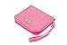 Valentia Cigars Women's Clutch Cigar Case, Synthetic Pink Leather