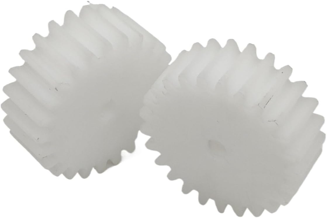 Plastic Motor Pinion Gears,Nylon Cylindrical Gear,Pack of 2 Flat Spur 1.5M 21T 35mm OD 15mm Width Multiple Sizes for Steering(4MM BORE)