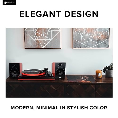 Gemini TT-900 - RED | Plattenspieler mit Soundsystem - Bluetooth - Komplettsystem