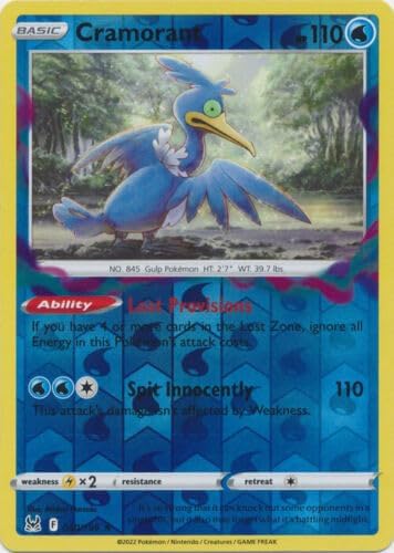 Pokemon - Cramorant 050/196 - Orígenes perdidos - Tarjeta Holo Pokemon reversa - Lámina