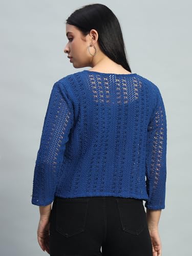 Image of NATURE CRAFT Cotton Shrug, Round neck Shrug, 3 /4 Sleeve Shrug, Shrug for Women, Shrug for Girls, Shrug, Women Shrug