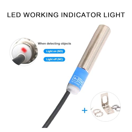 Sensor láser reflexión difusa J12-D M12 con salida NPN NO para automatización precisa 5