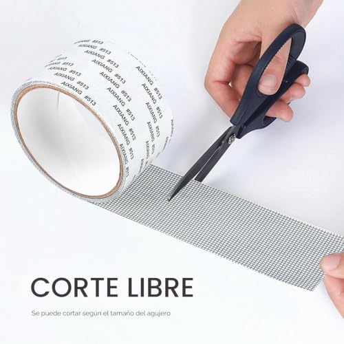 Miniatura 4 de Baroce Cinta Reparadora De Mosquiteras Adhesiva 2 Rollos Reparar Mosquitera 50 Mm X 2 M Cinta Mosquitera Adhesiva Parches Mosquiteras Tape Para Ventanas Puerta Pantalla