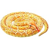 Nuiorfty Schlangen-Stofftier 1 9 m niedliche Simulation gelbe Schlange Plüsch riesige gruselige Tierfigur Streich-Requisite