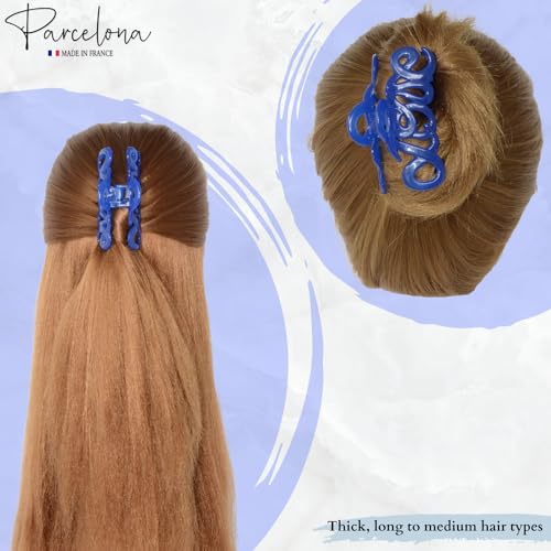 Pinzas para el cabello de acetato de celuloide Parcelona con acabado de lujo francés 5