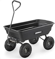 Gorilla Carts Poly Garden Dump Cart 4cu ft