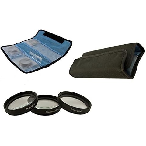 3 teiliges Nahlinsen (Makrolinsen) Set +4, 8, 10 Dioptrien für die Makrofotografie - Filterdurchmesser 37mm Cover