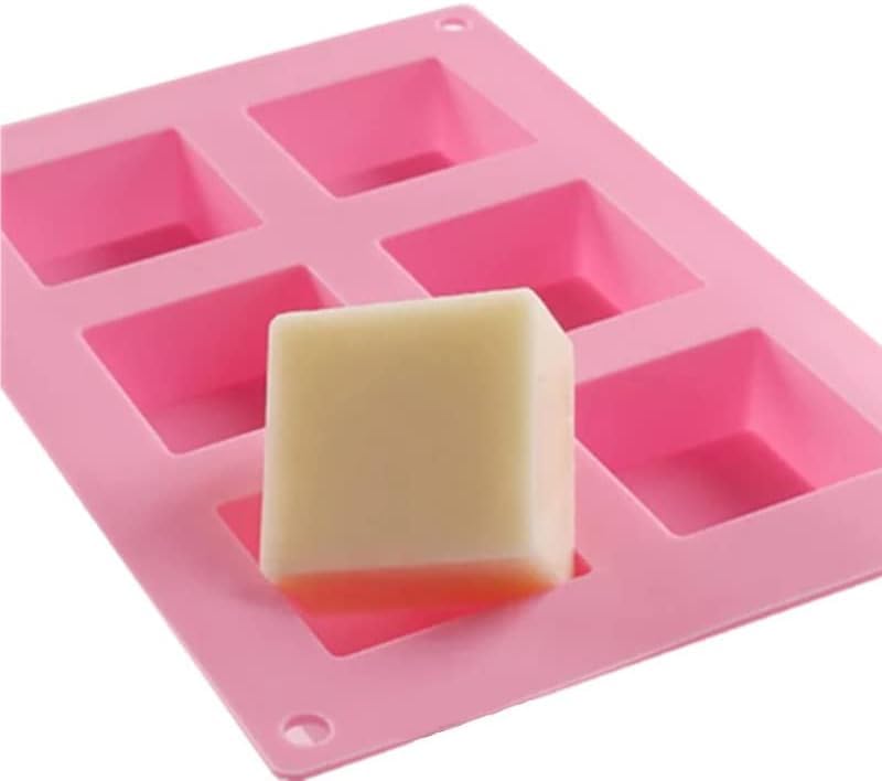 REDSKY Silicone Soap Mould - 3 Rectangular and 2 Square Moulds for Handmade DIY Soap Making (Random Color)-image-25