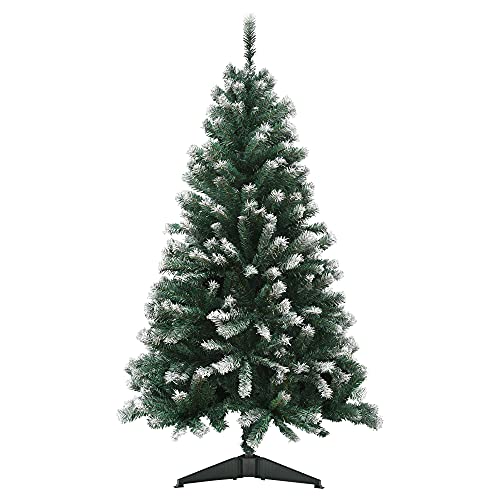 LOKASS Künstlicher Weihnachtsbaum mit abnehmbarem Ständer für Zuhause, Büro, Partydekoration, Weihnachtszeit, teilweise beflocktes Design & Metallscharniere & einfache Montage Cover