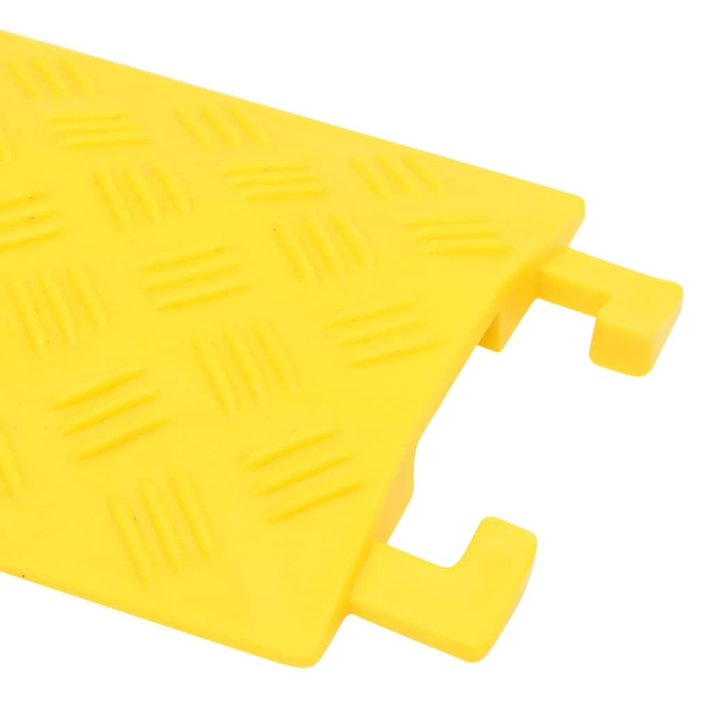 vidaXL 4X Kabelbrücke Schlauchbrücke LKW PKW Überfahrschutz Kabelschutz Überfahr Kabel Rampe Kabelkanal Kabelrampe Überfahrrampe 98,5 cm Gelb