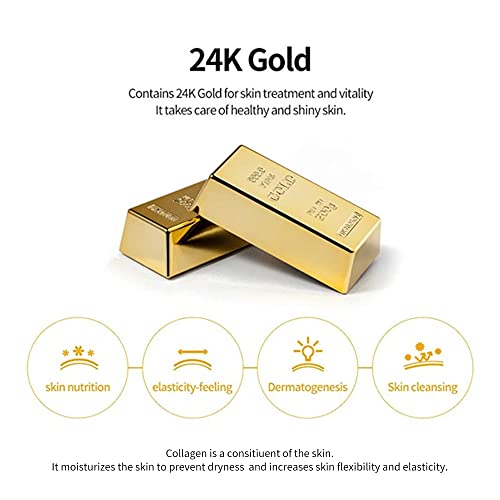 Snp - Gold Ampoule With Collagen Anti-Aging Korean Face Sheet Mask - Plumps & Tightens Using Real 24K Gold For All Skin Types - 10 Sheets - Best Gift Idea For Mom, Girlfriend, Wife, Her, Women #TOP3