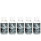 Hosley Aromatherapy Premium Eucalyptus Mint Highly Scented Warming Oils Set of 5 Pieces 55 Milliliters 1.86 Fluid Ounces Made in The USA Ideal Gift for Weddings or Spa orReiki Meditation W1