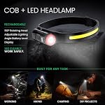 Rechargeable Headlamp, 350LM Wide Beam LED Head Light - Image 5